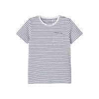 Bio T-Shirt, gestreift, wei&szlig;/ dunkelblau