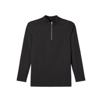 LMTD Longsleeve mit Rei&szlig;verschluss, schwarz